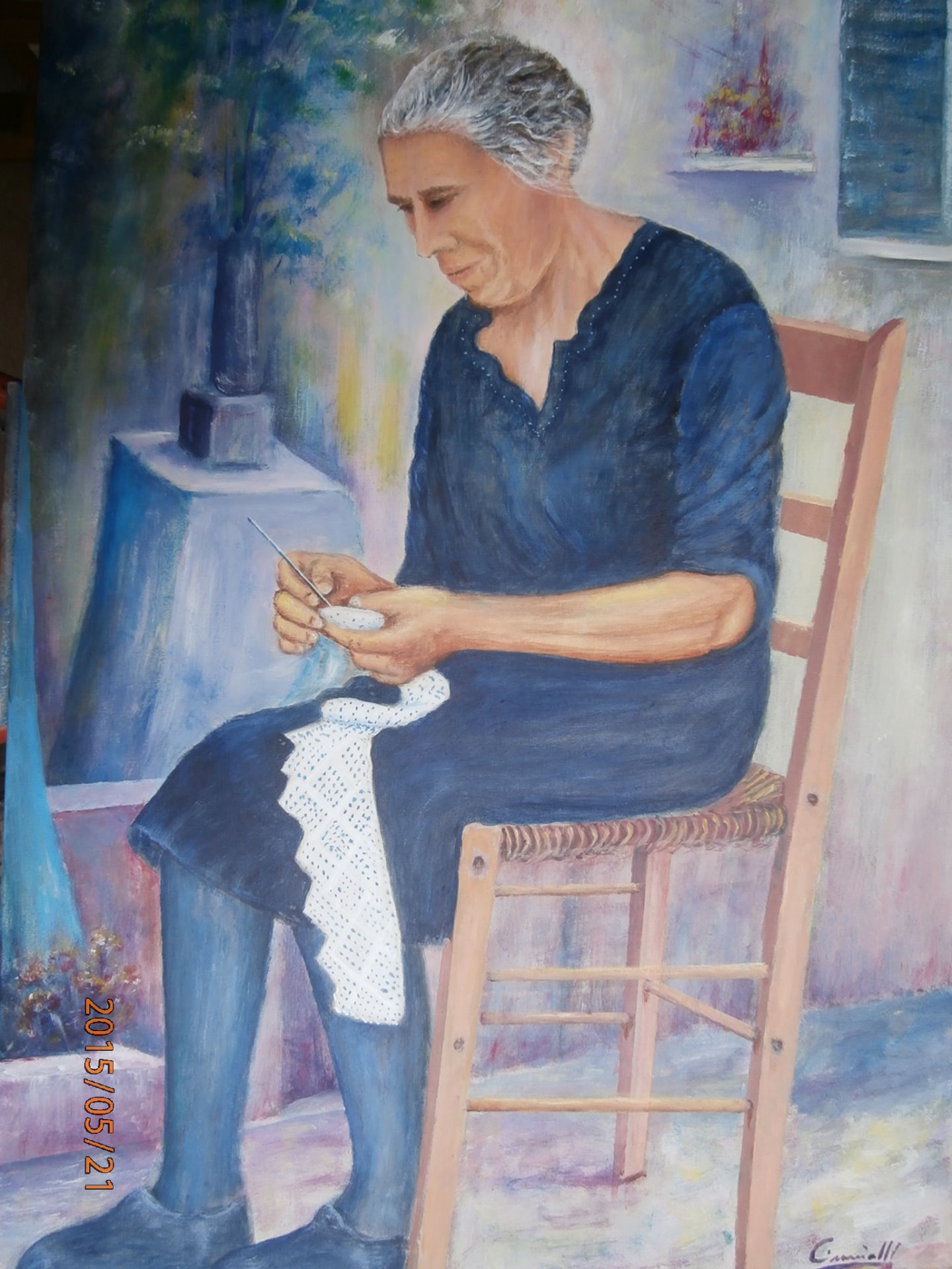 Nonna Maria - acrilico su  cm.70 x 50