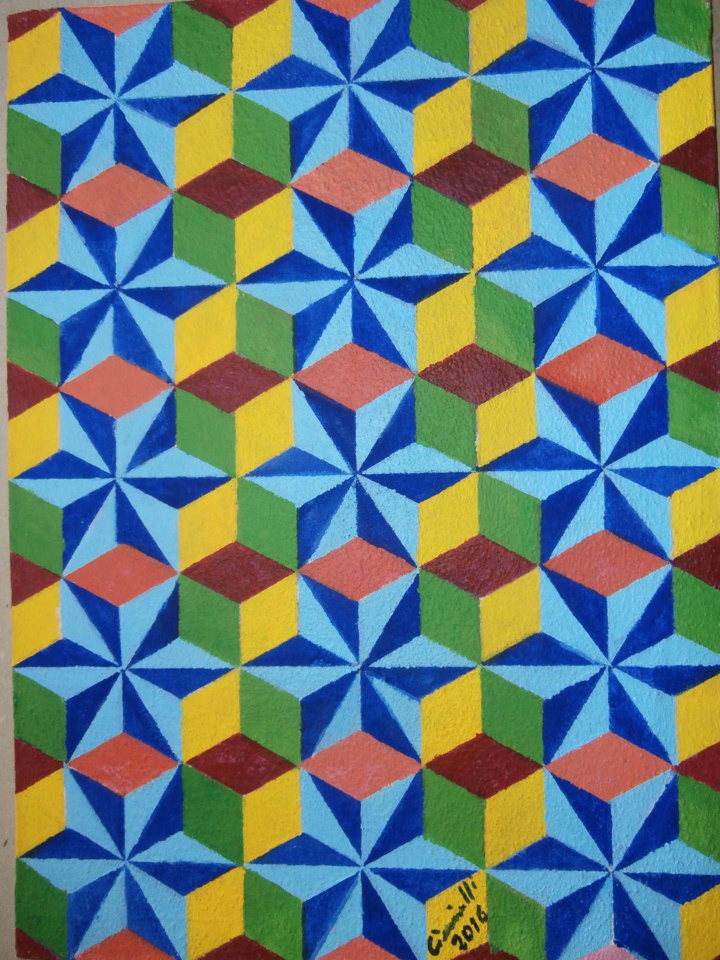 Dipinti Giochi Geometrici  cm 30 x 40  -  2016