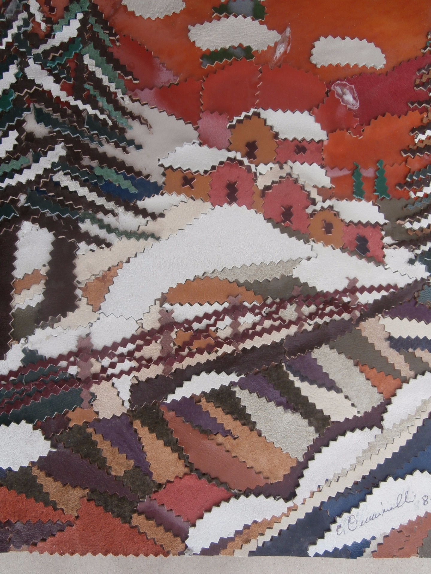 Paesaggio in pelle cm 30 x 40  -  1981